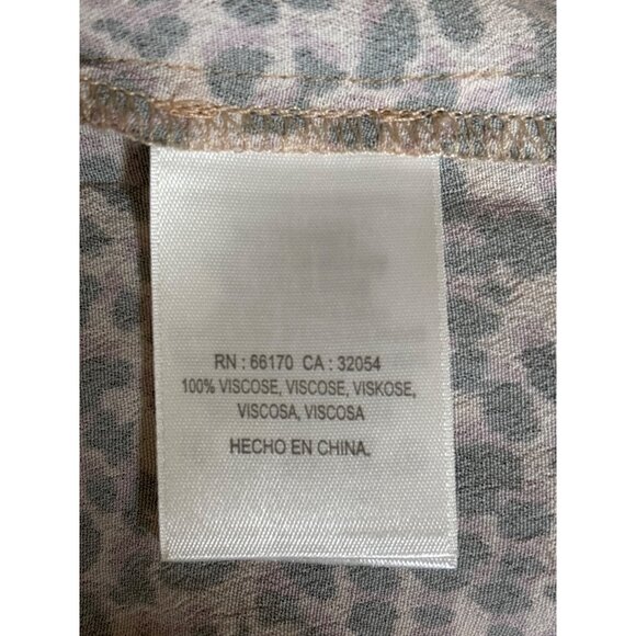 Kachel X Anthropologie Blouse Size 8 Animal Print Keyhole Tassel Smocked Long Sl - Picture 11 of 11